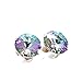 pewterhooter Women's Sterling Silver Starlight Crystal Stud Earrings