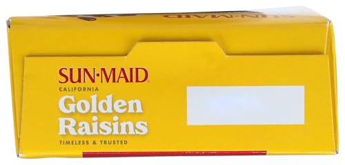 SUN-MAID CALIFORNIA GOLDEN RAISINS – 12 OZ SHARING-SIZE BOX – DRIED FRUIT SNACK FOR LUNCHES, SNACKS, AND NATURAL SWEETENERS