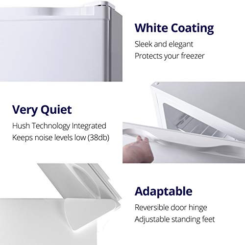 Northair Upright Freezer 3.0 Cu Ft with Shelves Reversible Door