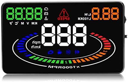 LQZHP HUD OBD2 Head Up Display Car velocidad proyector OBD UE MPH KM/H Digital Coche velocimetro en el parabrisas Proyector