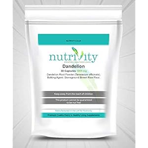 Dandelion Root 1000mg Veg Capsules Power Minerals, Vitamin Rich by Nutrivity (30)