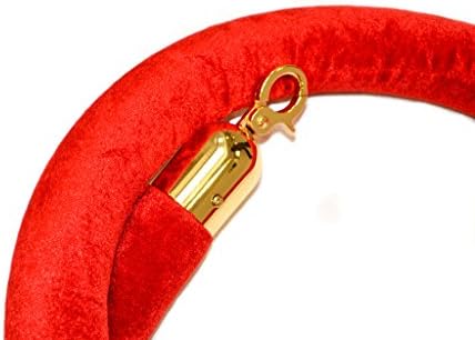 Tensator QWAYROPE-21-8-2P QwayRope, Classic Line, 8' Red Velour Rope, Polished Chrome Ends