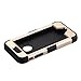 iPhone SE Case, Pandawell Hybrid Heavy Duty Shockproof Full-Body Protective Case with Dual Layer [Hard PC+ Soft Silicone] Impact Protection for Apple iPhone SE/iPhone 5 SE - Gold/Black