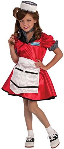 Rubies Costume Child's Diner Girl Costume, Small, Multicolor
