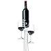 True Stix Chrome Outdoor Drink Holder Stakes Fits 2 Wine Glasses and 1 Bottle, Yard Cups, Beach and Picnic Essentials, Set of 3