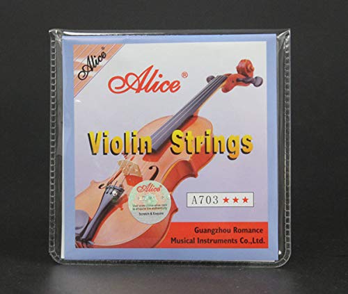 image for 3 Packs Full Set Alice A703 Stainless Steel Core Cupronickel 4/4 Size 