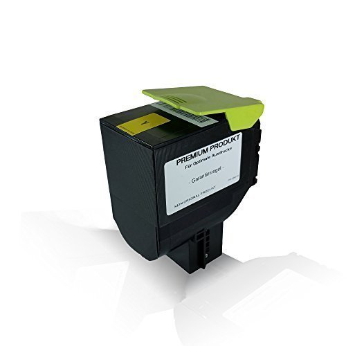 Print-Klex Compatible Toner Yellow 3000 Pages for Lexmark CS310dn CS310n CS410dn CS410dtn CS410n CS510de CS510dte 70C2HY0 Yellow