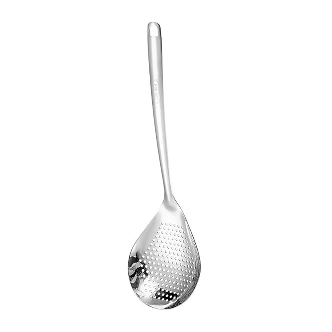 TAGYUO Stainless Steel Slotted Spoon & Strainer | Ergonomic Handle & Hanging Loop | Kitchen Aid for Pasta, Soups & More, TY-001