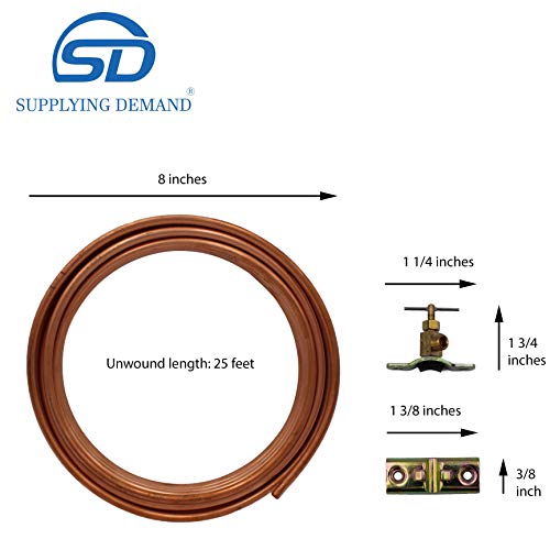Supplying Demand SD25 25 Feet Copper Tubing Water Line Kit For