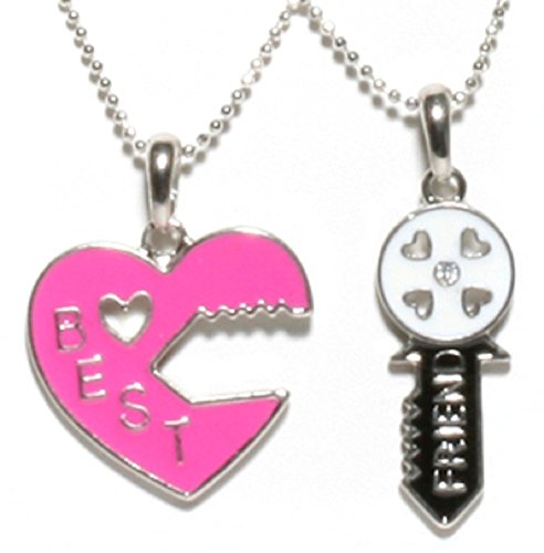 celtalux.comHeart and Key Lock Best Friend Necklace Set