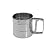 Happy Hours® Effectively One-hand Operation Stainless Steel Mesh Bottom Mechanical Cup Shape Flour Mesh Sifter Shaker Baking Sugar Icing Chocolate Powder Cocoa Parmesan Cheese Making Pastry Chef Kitchen Tool Device