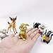 GHTERT 7 Pcs Lovely Fawn Deer Animal Figurines Toys Mini Figure Collection Playset, Cake Topper Toy Doll Set, Car doll, Office ornament, Miniature Decorations, Landscape Scenes