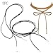 Mother's Day Gift- 3PCs Vintage Black Long Velvet Tassel Choker Necklace for Girls Adjustable