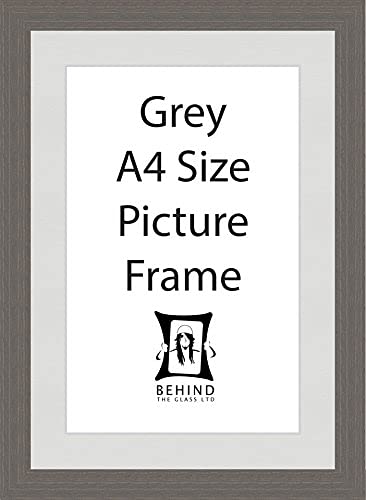 Behind The Glass - Handmade Grey Wooden Picture Frame With Mount - A4 Size