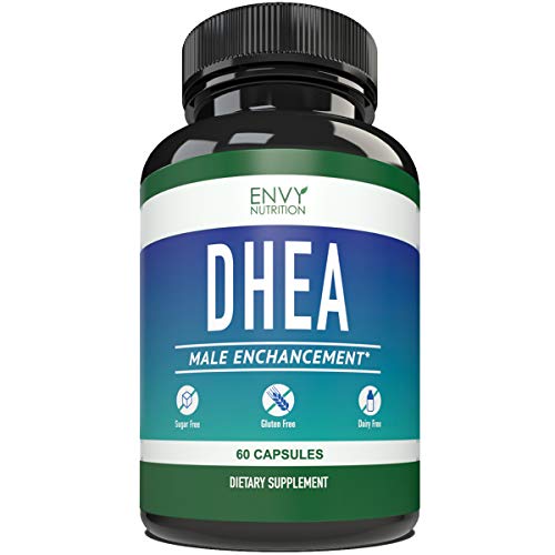 Envy Nutrition DHEA Male Enhancement Capsules - Best Supplement for Youthful Energy, Healthy Aging, Bone Mineral Density and Mood Support - 60 Capsules.