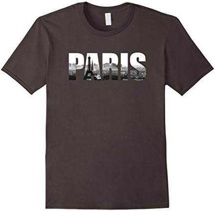 Men's Paris France Syline Cityscape T-Shirt 3XL Asphalt