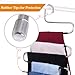 IEOKE Pant Hangers Durable Slack Hangers Multi Layers Stainless Steel Space Saving Clothes Hangers with 10 Clips - Closet Storage for Jeans Trousers 4 Pack