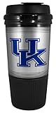 GameDay Novelty NCAA Kentucky Wildcats Insulated Platinum Gripper Travel Tumbler with No Spill Flip Lid, 16 oz