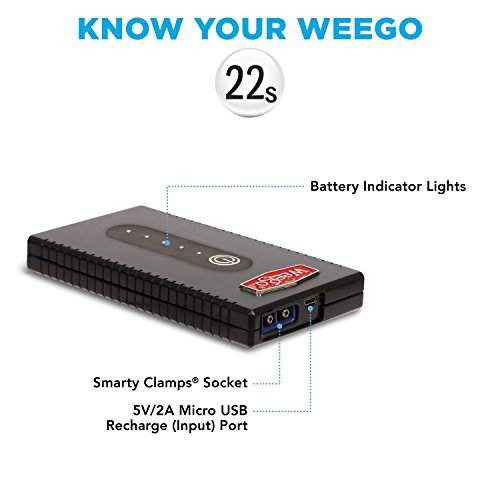 Weego 22s Jump Starter 1700 Peak 300 Cranking Amps Simple and Safe