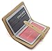 DEEZOMO Leather Unisex Credit Card Holder with 26 Card Slots - Book Style - Size 4.2L X 3 X 0.7 Inches - Rose