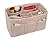 Vercord Felt Purse Handbag Pocketbook Tote Insert Organizer Bag Shaper In Bag Multi-Pockets Cream Beige Large
