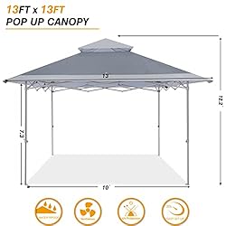 COOSHADE 13x13Ft Pop Up Canopy Tent Instant Folding