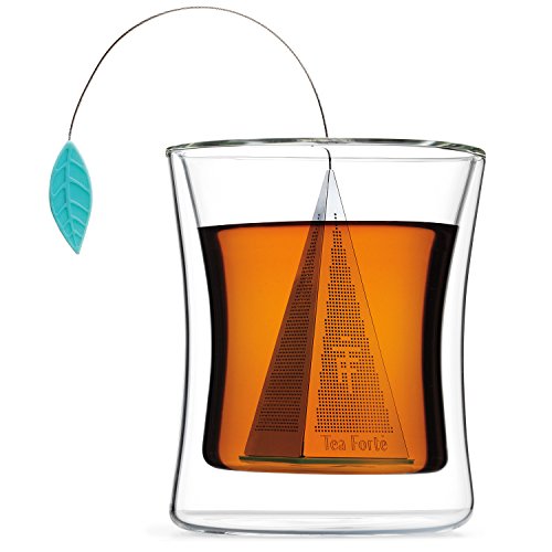 Tea Forte ICON LUSSO Platinum Loose Leaf Tea Infuser, Extra Fine
