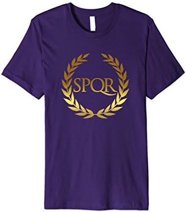 Mens Roman SPQR Premium T-shirt Small Purple