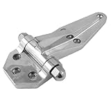 uxcell® Brushed Satin Nickel Cooler Freezer 90 Degree Door Hinges Silver Tone