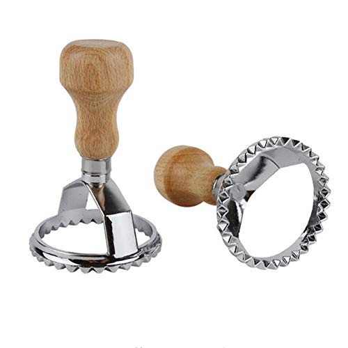 1 Piece Dumpling Maker, Metal Dumpling Mold, 6.5cm Round Ravioli Stamp Pasta Cutter, Pelmeni Dough Dumpling Pie Ravioli Tray, Pastry Maker Mould Tool for DIY Cooking Baking, Ravioli Maker Molding