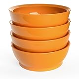 Non-Spill Bowl Set - 28oz - 4 Bowls - Orange