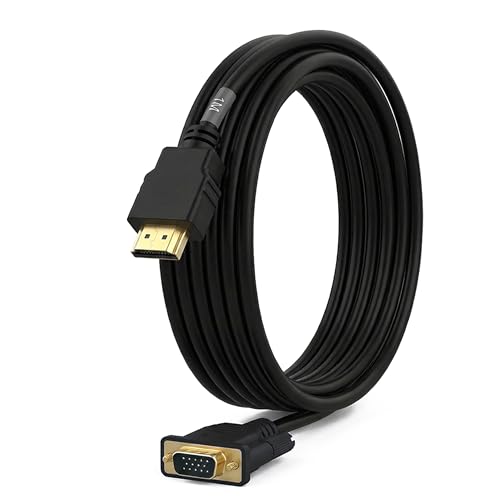 Generico HDMI to VGA Converter Cable, HDMI to VGA Adapter 1080p with 1m Cable, Compatible PC, Laptop, Console and Projector, Stable Video Transmission