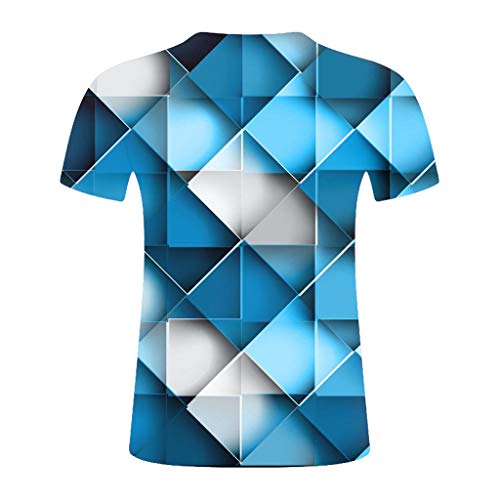 Men's 3D Graphic Workout Tee - Short Sleeve Gym & Training Activewear T Shirt - Thumbnail 2