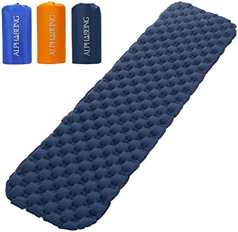 AlphaBeing Ultralight Air Sleeping Pad - Inflatable Camping Mat Backpacking, Hiking Traveling - Air Cell Design Better Stability & Support