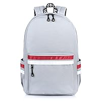 H HIKKER-LINK Water-Resistant 15.6 inch College Laptop Backpack School Bookbag Travel Daypack Gray