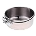 BWOGUE Bird Parrot Feeding Cups with Clamp Stainless Steel Food Water Bowls Dish Feeder for Cockatiel Conure Budgies Parakeet Parrot Macaw Small Animal Chinchillathumb 4