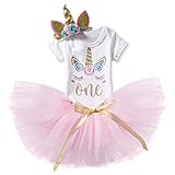 TTYAOVO Baby Girl 1st Birthday 3pcs Sets with