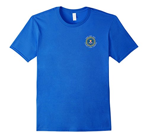 Men's FEDERAL BUREAU OF INVESTIGATION FBI T-SHIRT,  Large Royal Blue