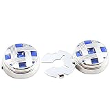 HJ Men's Jewelry Round Button Cover Substitute to Traditional Cuff Links Color Silver Plating