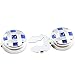 H&H HJ Men's Jewelry Round Button Cover Substitute to Traditional Cuff Links Color Silver Plating