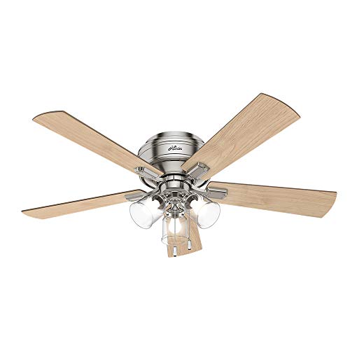 Hunter Indoor Low Profile Ceiling Fan With Pull Chain Control