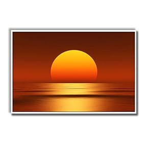 Framed Canvas Home Artwork Decoration Beautiful Sunrise Canvas Wall Art for Living Room, Bedroom - 16x24 inches