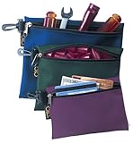 Custom LeatherCraft 1101 3 Multi-Purpose, Clip-On Zippered Bags