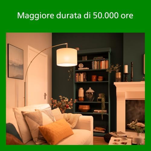LED Lampadina Goccia Classe A Ultra Efficiente a Risparmio Energetico, Vetro Smerigliato, 60W, E27, Luce Bianca Calda, Non Dimmerabile