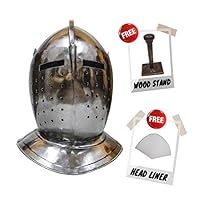 Deco 89 Armor Helmet European Bascinet Golden Knight Helmet