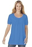Women's Plus Size Shirred A-Line Tunic Ultramarine,4X