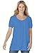 Women's Plus Size Shirred A-Line Tunic Ultramarine,4X