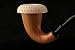 Hand Made Block Meerschaum Calabash Pipe - Sherlock Holmes Style - Mahogany Wood - 100% BLOCK Meerschaum Lattice Insert Bowl - Not From Pressed - Smoking Pipe