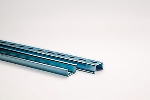 MACHINE-PRO PRODUCTS 1 Pc Slotted Design Steel DIN Mounting Rail- 1m Length x 35mm Width x 15mm Height