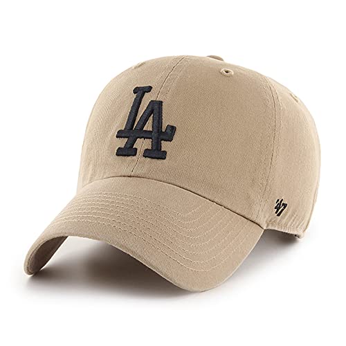 '47 Los Angeles Dodgers Clean Up Dad-Mütze, verstellbar, Khaki/Schwarz